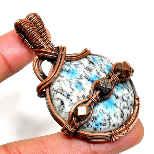 Seaside Serenity – Larimar & Copper Pendant