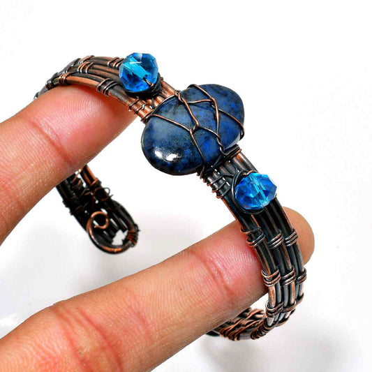 Astra’s Wisdom – Lapis Lazuli Copper Cuff