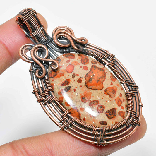 Sunset Dreamer – Jasper Copper Pendant