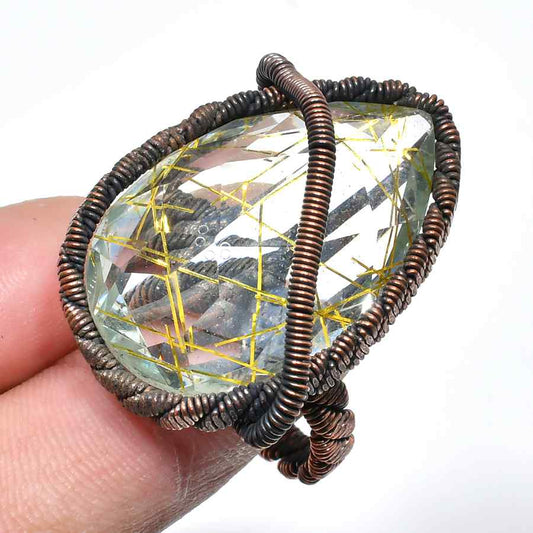Ember’s Clarity – Oxidized Copper Crystal Pendant