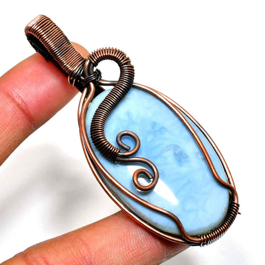 Isla’s Dream – Larimar Copper Pendant