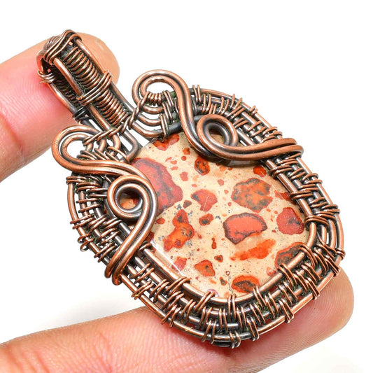 Terra’s Embrace – Jasper Copper Pendant