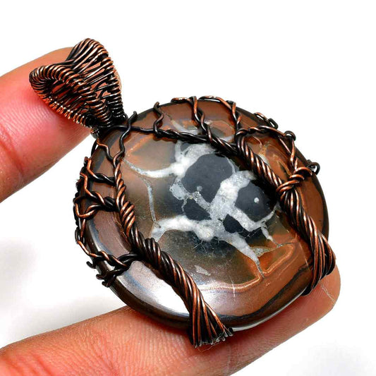 Earthsong – Tree of Life Agate Copper Pendant