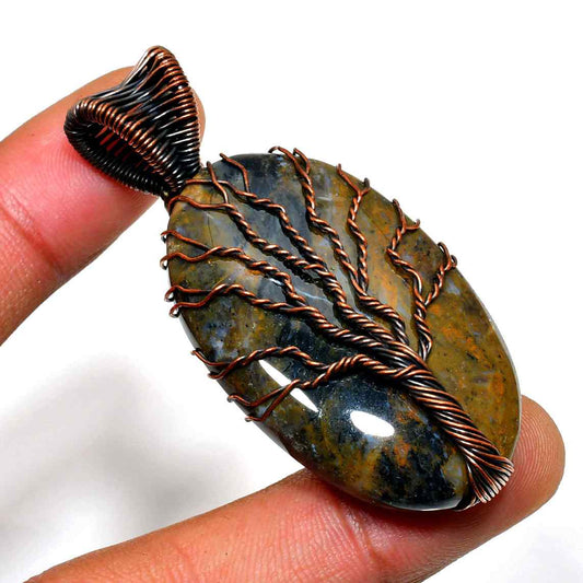 Gaia’s Anchor – Lodestone Copper Tree of Life Pendant