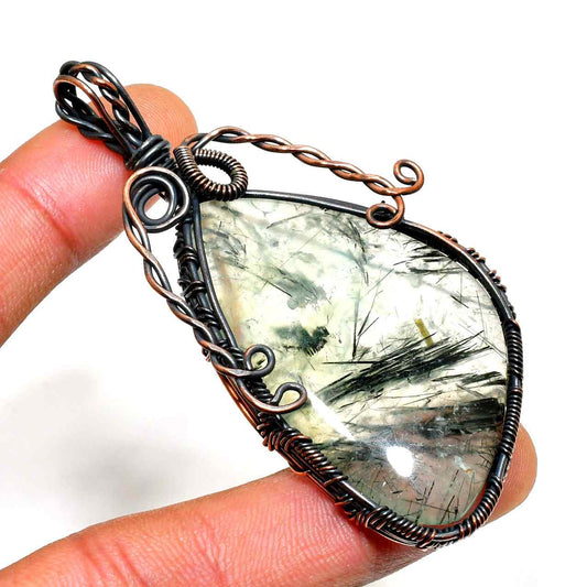 Clarity’s Thread – Rutilated Quartz Copper Pendant