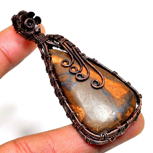 Ember’s Grace – Jasper & Copper Pendant