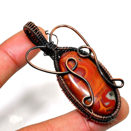 Grounded Grace – Copper-Wrapped Jasper Pendant