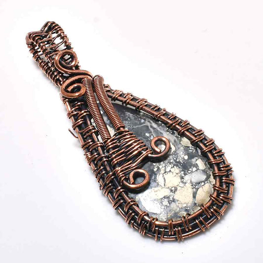 Gaia’s Whisper – Copper-Wrapped Stone Pendant