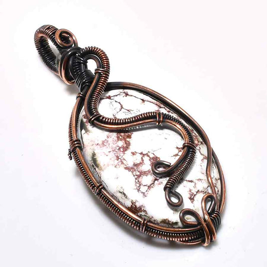 Terra’s Embrace – Oxidized Copper Agate Pendant