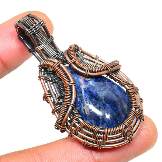 Celestial Wisdom – Lapis Lazuli Copper Pendant