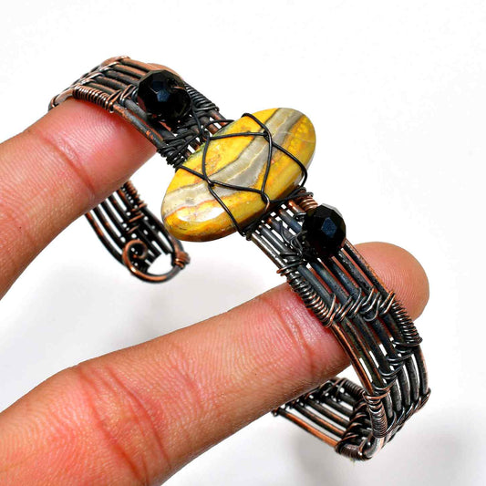 Golden Serenity – Tiger’s Eye Copper Bracelet
