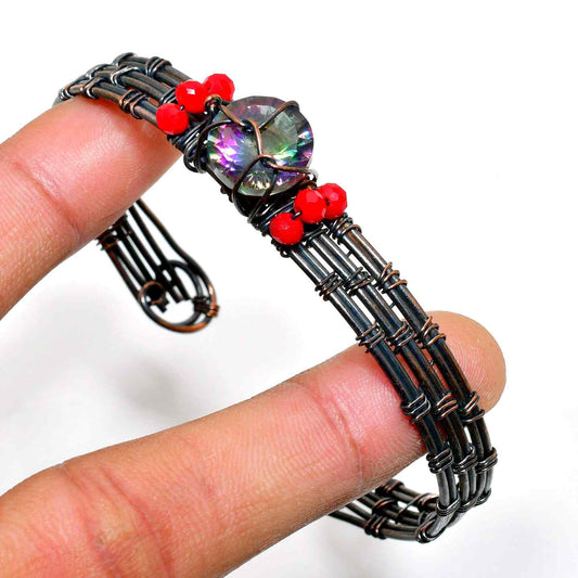 Celestial Embrace – Crystal Copper Bracelet