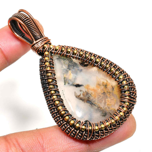 Jasper’s Embrace – Copper-Wrapped Jasper Pendant