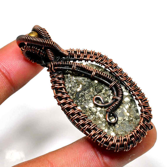 Auric Guardian – Oxidized Copper Pyrite Pendant