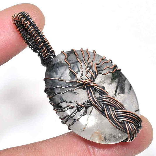 Gaia’s Arbor – Clear Quartz Tree of Life Pendant