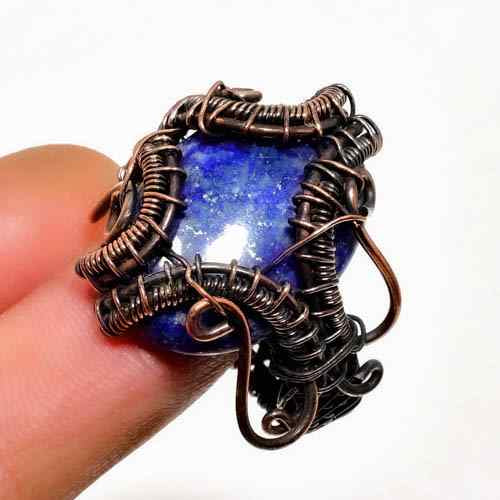 Lapis Lux – Copper Wire Ring