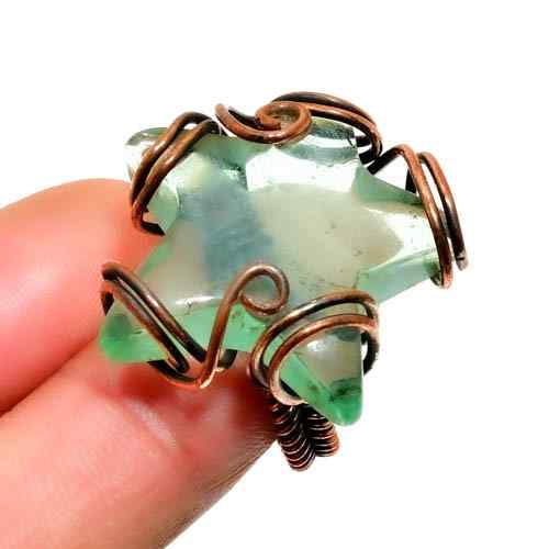 Stellar Serenity – Green Fluorite Copper Pendant