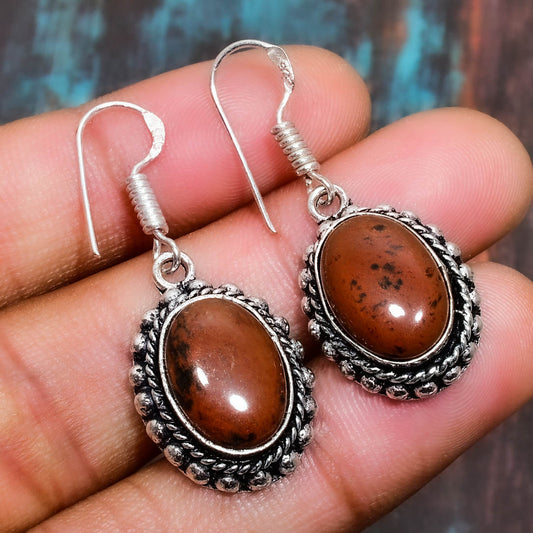 Terra’s Ember – Red Jasper Boho Earrings
