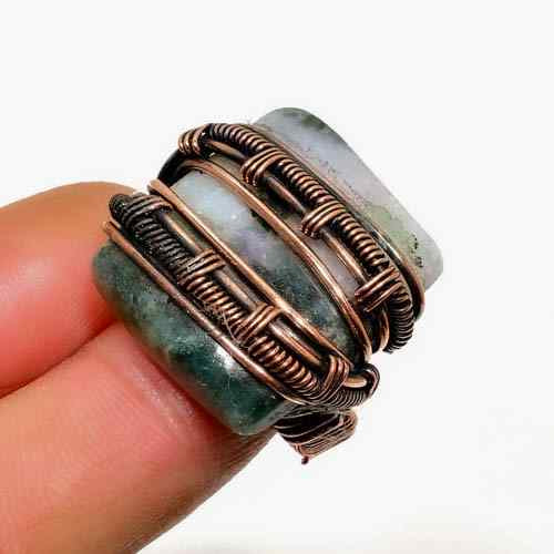 Gaia’s Embrace – Jade & Copper Ring