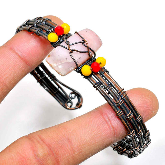 Gaia’s Embrace – Gemstone Wirework Bracelet