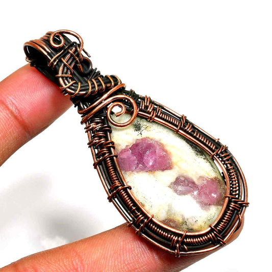 Serenity’s Embrace – Rubellite Copper Pendant
