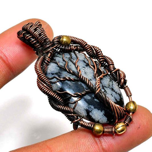 Gaia’s Root – Black Jasper Tree of Life Pendant