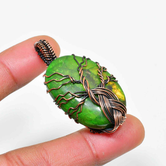 Verdant Roots – Copper Tree of Life Pendant