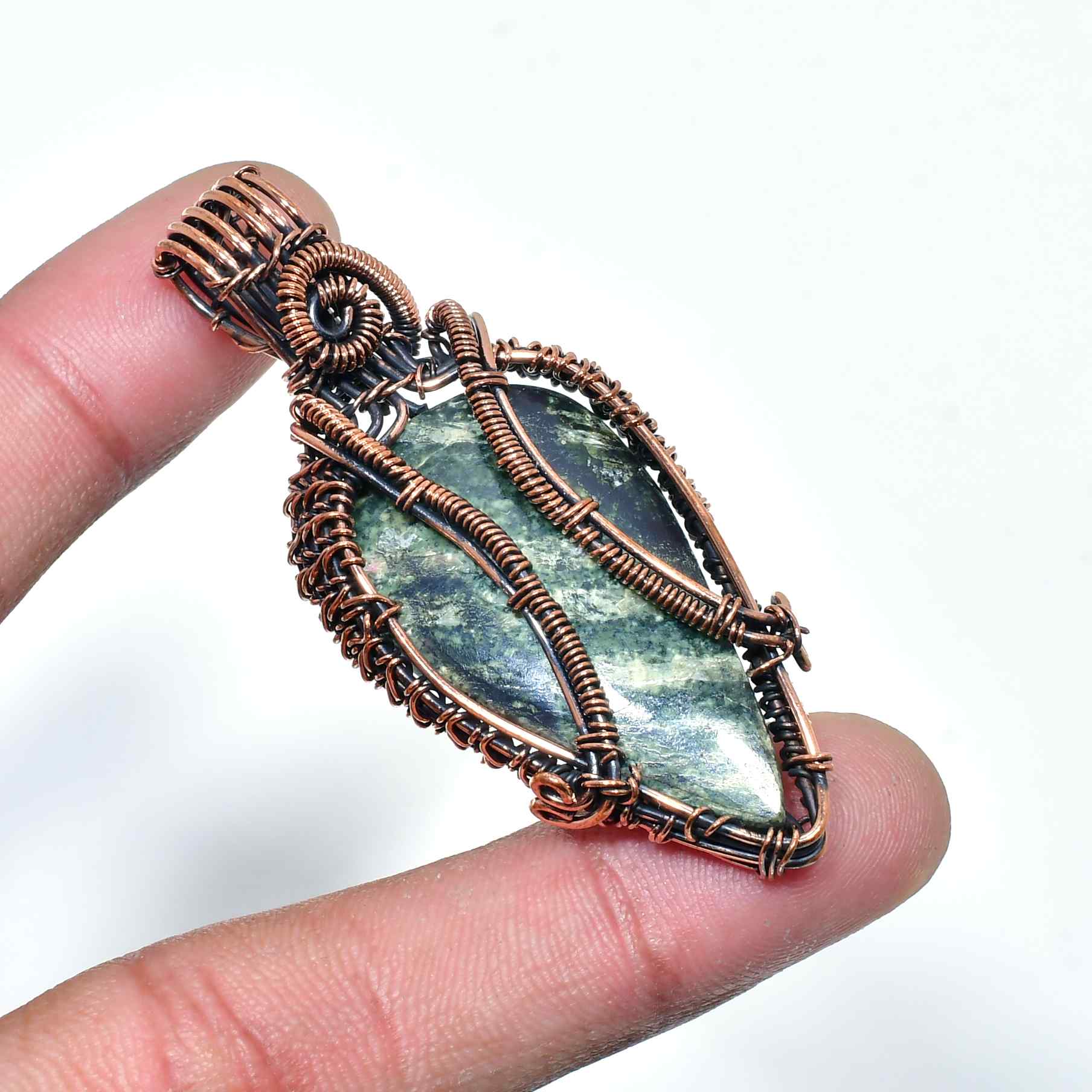 Harmony’s Ember – Jade Copper Pendant