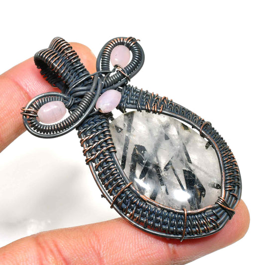 Gaia’s Clarity – Copper Wrapped Clear Quartz Pendant