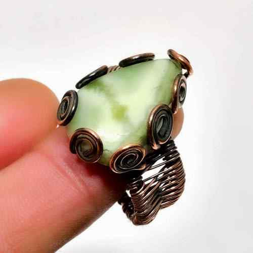 Gaia’s Embrace – Jade & Copper Ring
