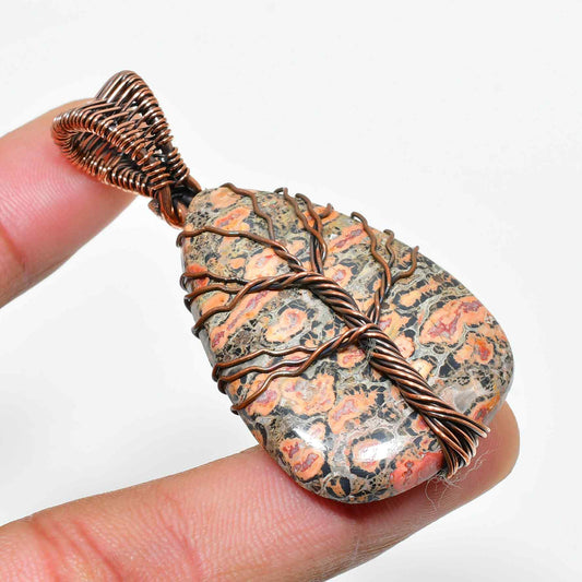 Gaia’s Arbor – Jasper Copper Pendant