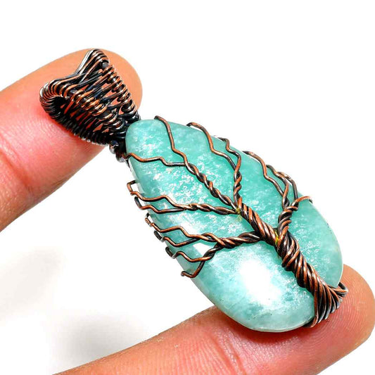 Gaia’s Grove – Aventurine Copper Tree Pendant