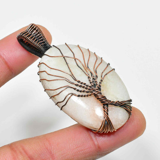 Earth’s Embrace – Hand-Wrapped Gemstone Pendant
