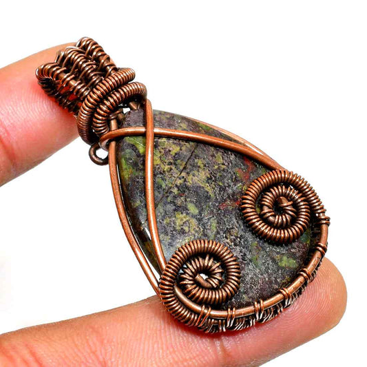 Mystic Balance – Copper Wire Natural Stone Pendant