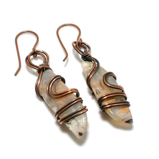 Serenity’s Embrace – Crystal Copper Earrings
