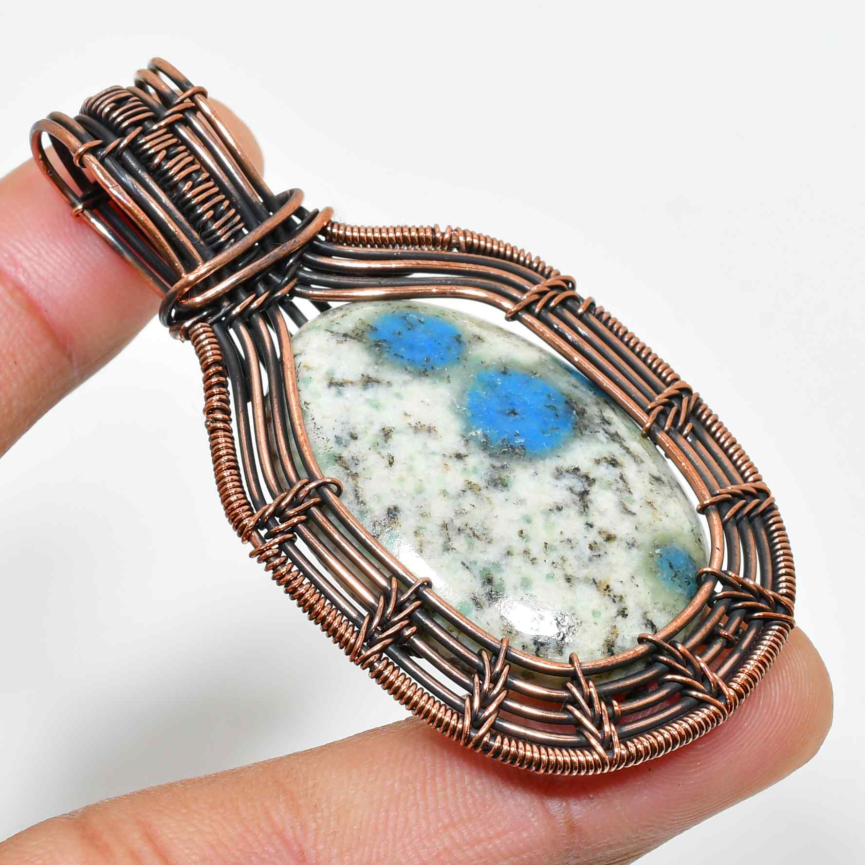 Nature’s Anchor – Copper-Wrapped Stone Pendant