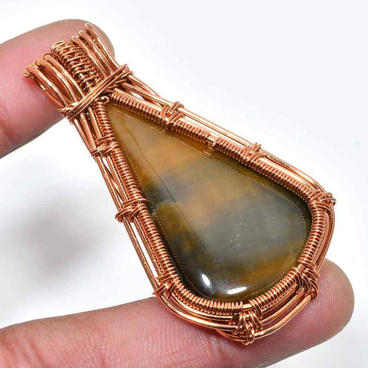 Aegis Ember – Tiger’s Eye Copper Pendant