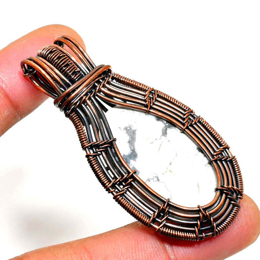 Ethereal Clarity – Oxidized Copper Quartz Pendant