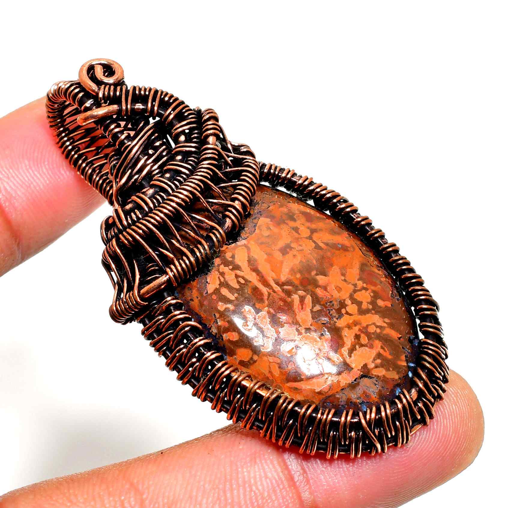 Earth’s Embrace – Jasper & Copper Pendant