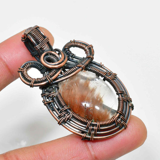 Gaia’s Clarity – Quartz Copper Pendant