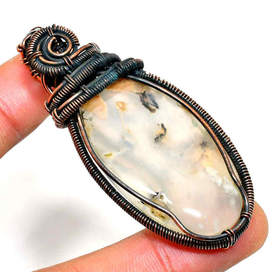Journey’s Embrace – Agate & Copper Pendant