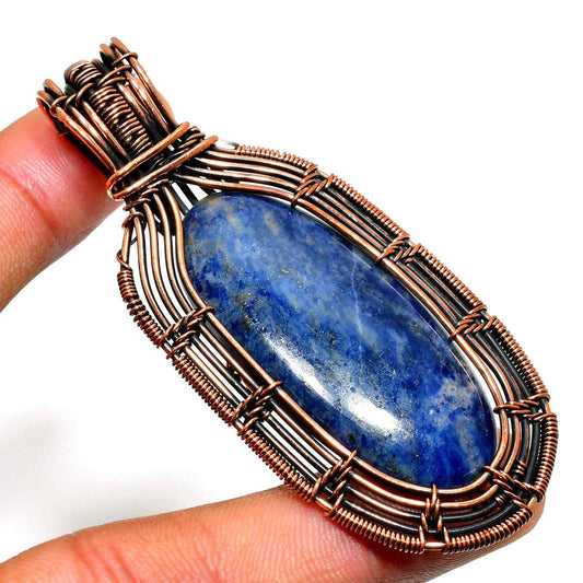 Wisdom’s Embrace – Lapis Lazuli Copper Pendant