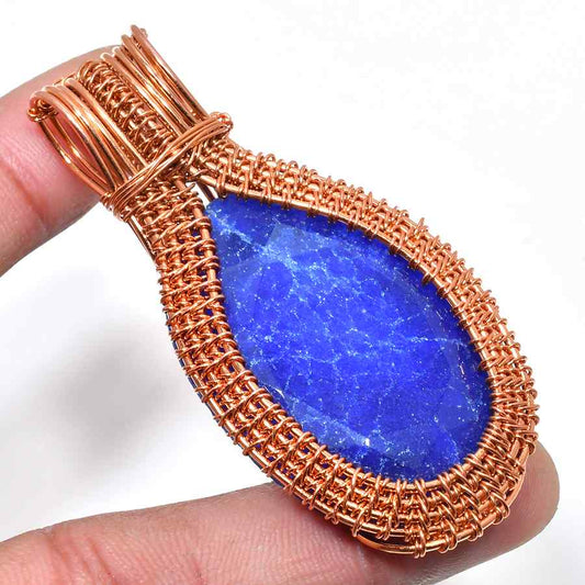 Serenity’s Gaze – Lapis Lazuli Copper Pendant