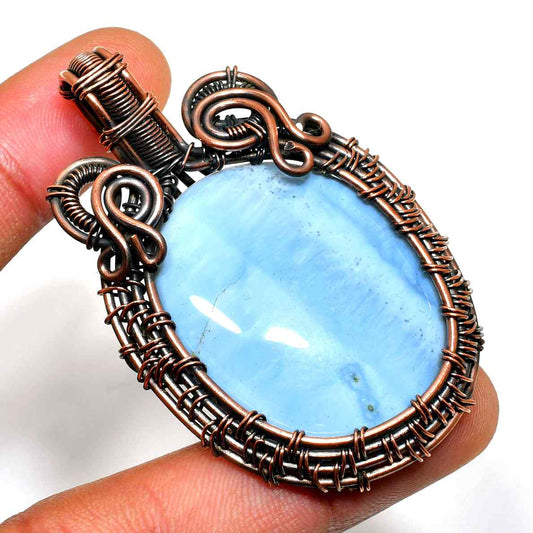 Serenity Shore – Larimar Copper Pendant