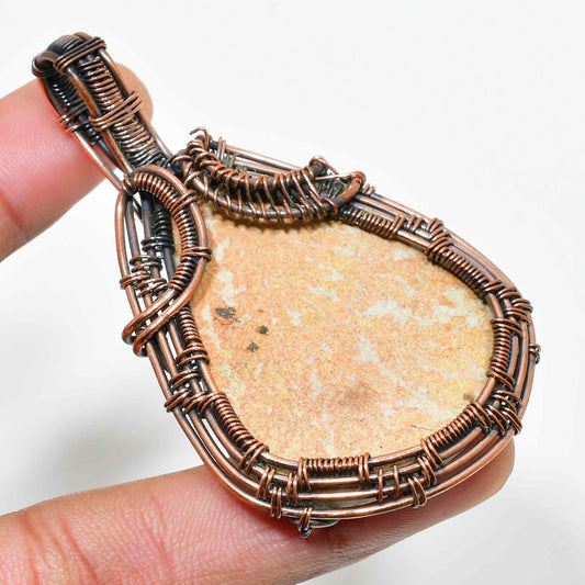 Ezra’s Veil – Grounding Stone & Copper Pendant