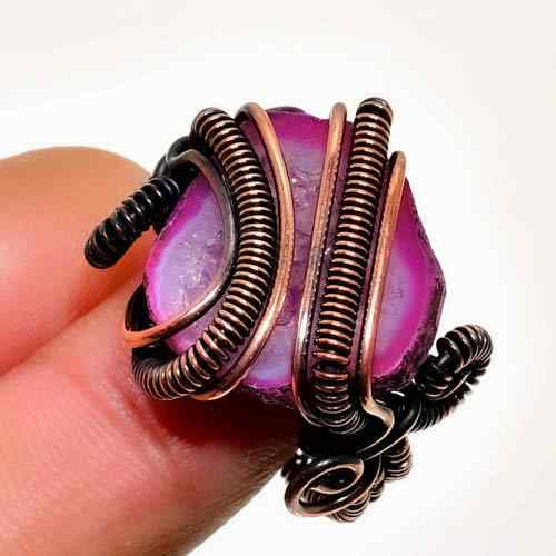 Ezra’s Veil – Handcrafted Amethyst & Oxidized Copper Pendant
