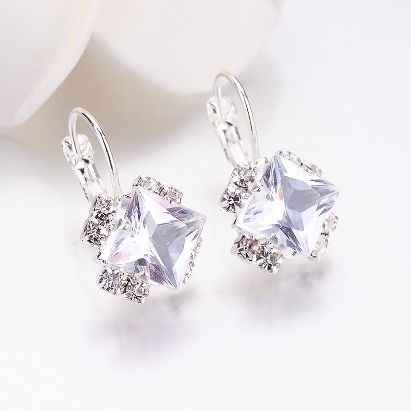 Rhombus Gem Earrings