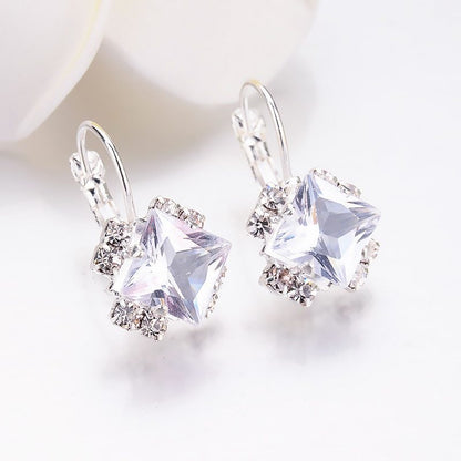 Rhombus Gem Earrings