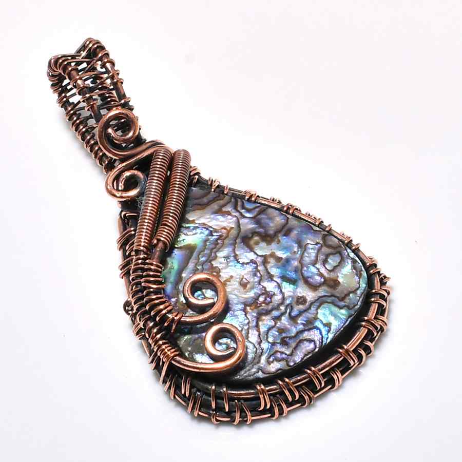 Tide’s Embrace – Abalone & Copper Pendant