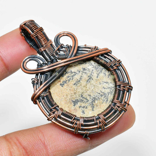 Gaia’s Embrace – Amethyst Copper Pendant